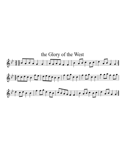 the Glory of the West