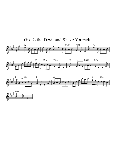 Go To The Devil And Shake Yourself (Version 3) sheet music preview