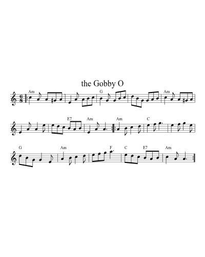The Gobby O (Version 4) sheet music preview