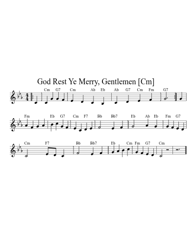God Rest Ye Merry, Gentlemen   [Cm] preview
