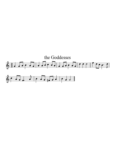 the Goddesses sheet music preview