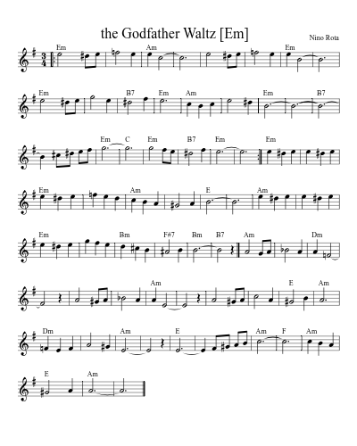 the Godfather Waltz   [Em]