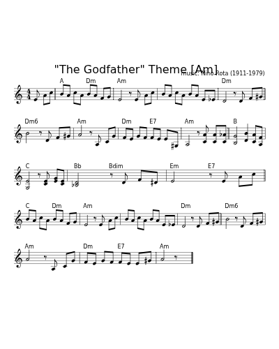 "The Godfather" Theme   [Am] (Version 2)