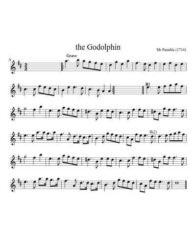 the Godolphin sheet music preview