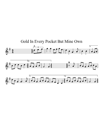 Gold In Every Pocket But Mine Own preview