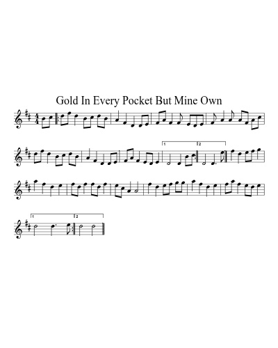 Gold In Every Pocket But Mine Own (Version 2) preview