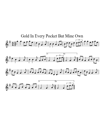 Gold In Every Pocket But Mine Own (Version 4)