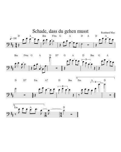 Schade, dass du gehen musst preview