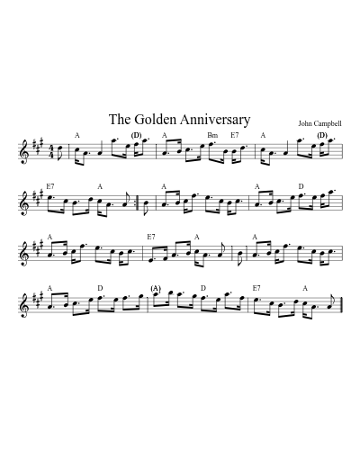 The Golden Anniversary (Version 2) sheet music preview