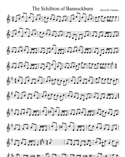 The Schiltron of Bannockburn sheet music preview