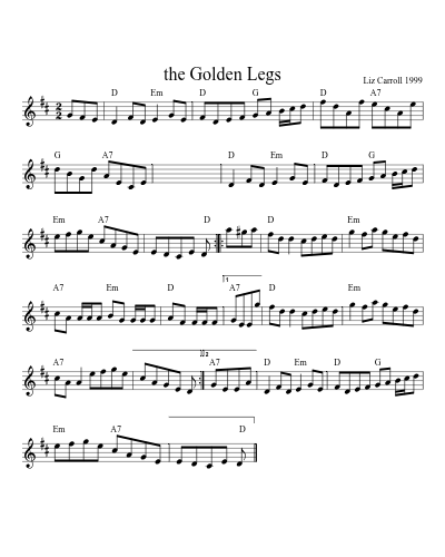 the Golden Legs (Version 2) sheet music preview