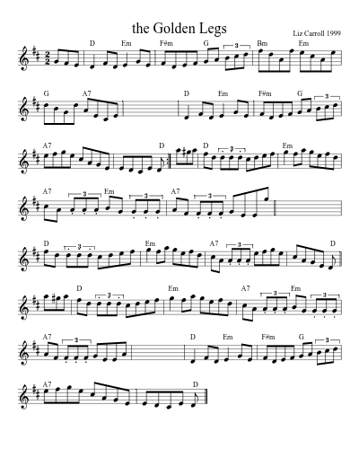 the Golden Legs (Version 3) sheet music preview