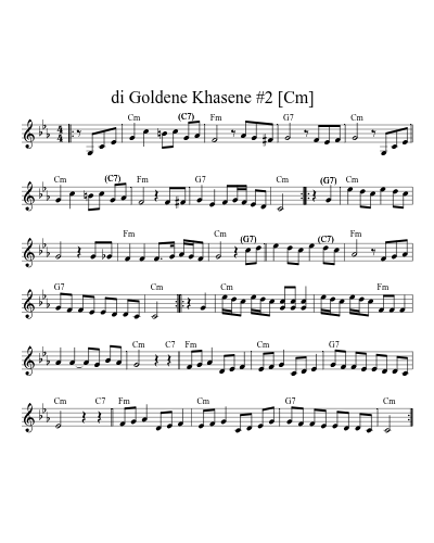 di Goldene Khasene #2   [Am]