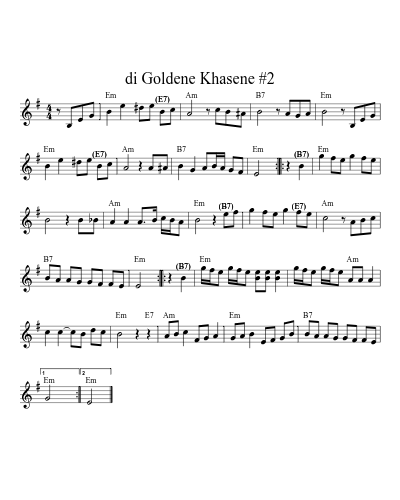 di Goldene Khasene #2 (Version 2)