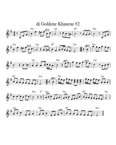 di Goldene Khasene #2 (Version 3)