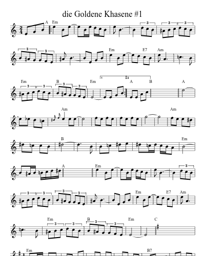 di Goldene Khasene #2   [Dm] (Goldenekhasene Bb) sheet music preview