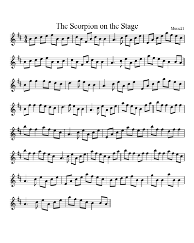 The Scorpion on the Stage sheet music preview