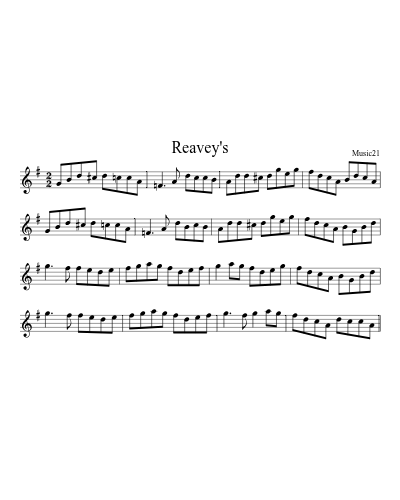 Reavey's sheet music preview