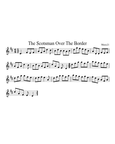 The Scotsman Over The Border sheet music preview
