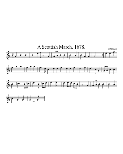 A Scottish March. 1678.