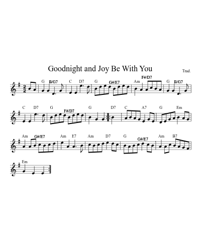 Goodnight And Joy Be With You (Version 3)