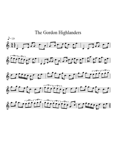 the Gordon Highlanders (Version 2) sheet music preview