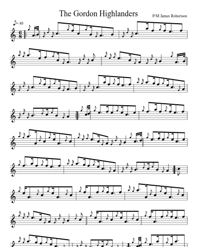 the Gordon Highlanders (Version 3) sheet music preview