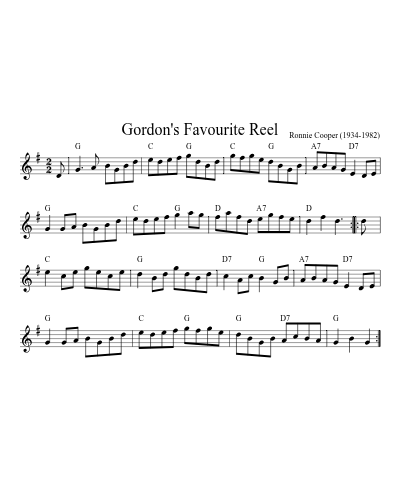 Gordon's Favourite Reel (Version 2)