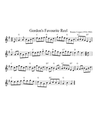 Gordon's Favourite Reel (Version 6)