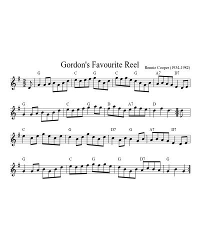 Gordon's Favourite Reel (Version 7)