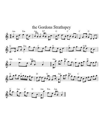 the Gordons Strathspey (Version 3)