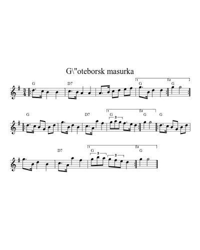 G\"oteborsk masurka (Version 6)