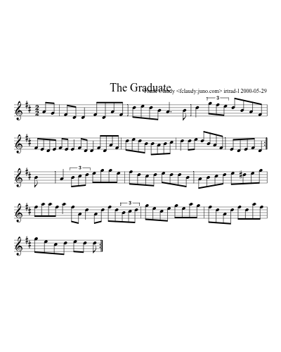 The Graduate sheet music preview