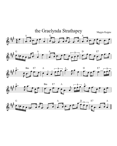 the Graelynda Strathspey sheet music preview