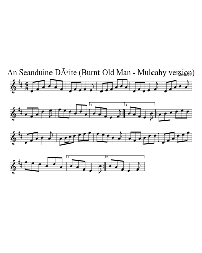 An Seanduine DÃ³ite (Burnt Old Man - Mulcahy version)