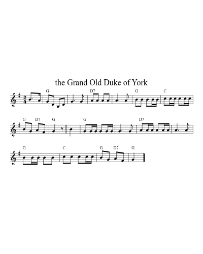 the Grand Old Duke of York preview