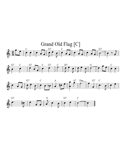 Grand Old Flag    [C]