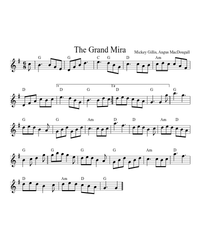 The Grand Mira sheet music preview