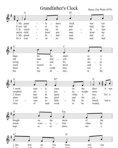 Grandfather's Clock (Version 2)