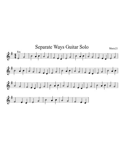 Separate Ways Guitar Solo