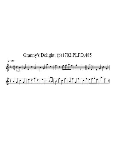 Granny's Delight. (p)1702.PLFD.485