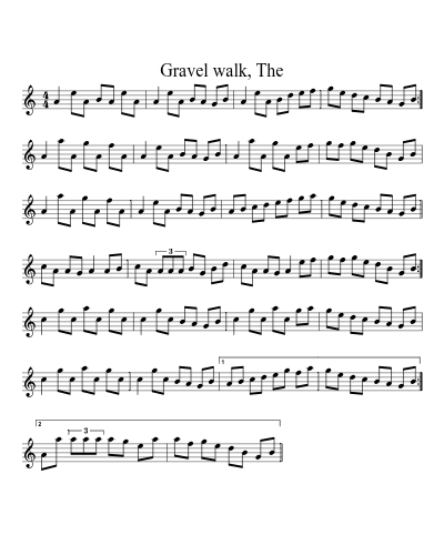 Gravel walk, The (Version 4) sheet music preview