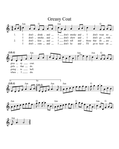 Greasy Coat (Version 3)