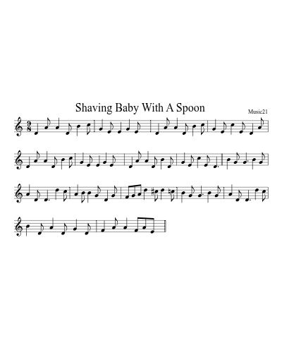 Shaving Baby With A Spoon