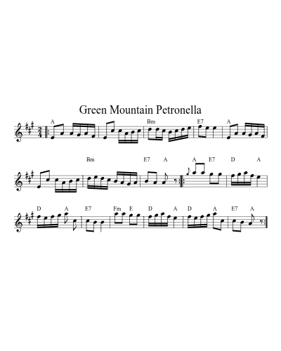 Green Mountain Petronella (Version 5) sheet music preview