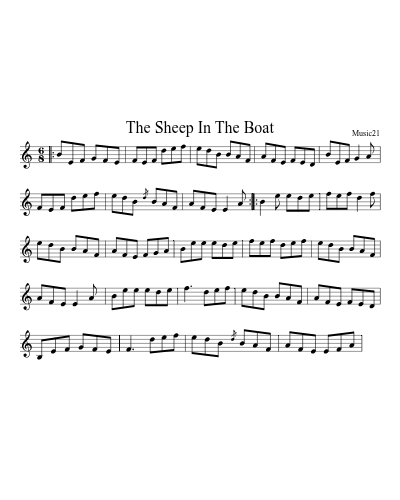 The Sheep In The Boat sheet music preview
