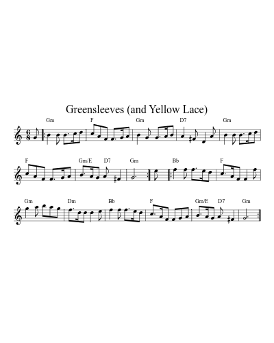 Greensleeves (and Yellow Lace) (Version 4)