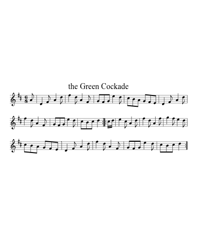 The Green Cockade (Version 2) sheet music preview