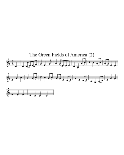 The Green Fields of America (2) sheet music preview