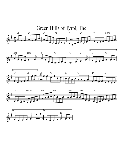 Green Hills of Tyrol, The (Version 3)